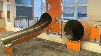 Stainless Steel Slides Exit and Entrance Adjacent