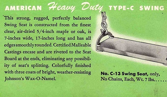 C-13 Swing Seat