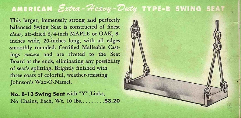 B-13 Swing Seat
