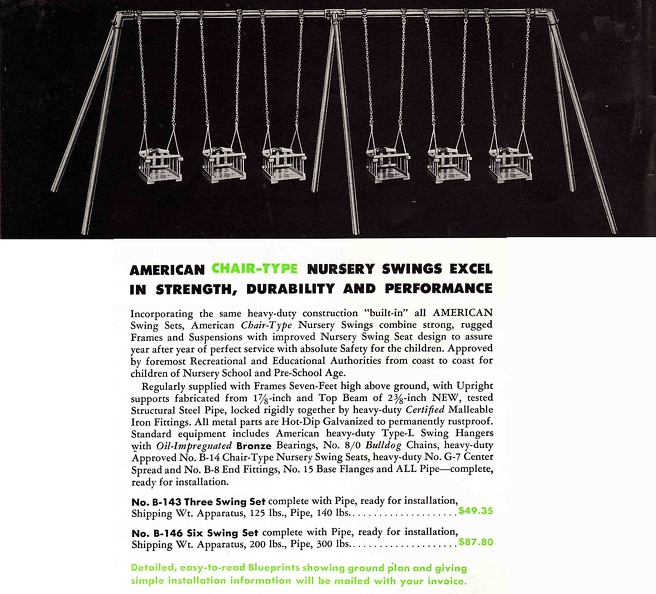 B143 B146 Nursery Swing