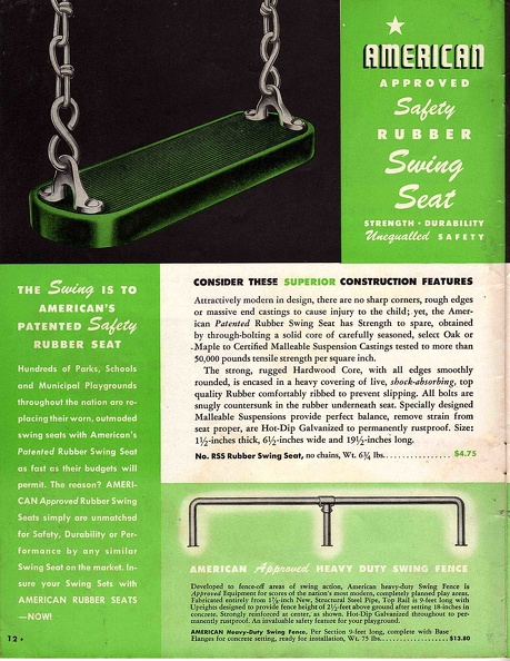 Rubber Swing Seat