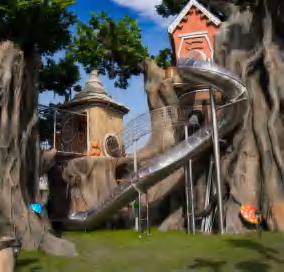 CMT10 Stainless Steel Spiral Slide from Themed Treehouse