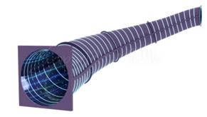 10.5 Ft Fiberglass Water Tube Slide – Enclosed Straight Configuration – Commercial Application
