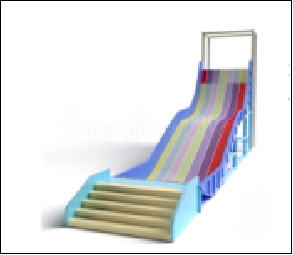Fiberglass Wave Slide – Multi-Lane Playground Slide, 11' Deck Height 35