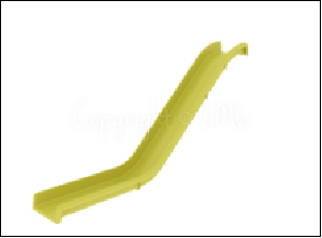Fiberglass Single Lane Track Slide – Commercial Playground, 11' Deck Height 25