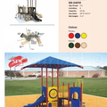 Over Ostrich Playground QS-24013 | Compact Preschool Playground with Shade for Ages 2-5