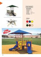 Over Ostrich Playground QS-24013 | Compact Preschool Playground with Shade for Ages 2-5