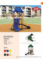 Willy Wildebeest Playground QS-24012 | Compact Preschool Playground with Slide and Climber for Ages 2-5