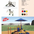 Buzz Hummingbird Playground QS-24015 | Compact Elementary Playground with Shade and Dual Slides for Ages 5-12