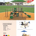Cheetah Challenge Playground QS-24016 | Medium Elementary Playground with Shade, Climbers, and Dual Slides for Ages 5-12