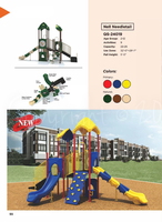 Nell Needletail Playground QS-24019 | Medium Playground System with Dual Slides, Climber, and Transfer Access for Ages 2-12