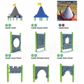 Castle-Themed Playground Components Roofs, Panels, and Architectural Elements