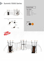 Large-Scale Traverse Climbing Playground System Castle Peak Model SU-7302