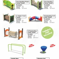 Ground-level play elements focused on crawling, coordination, and transitional movement between activities.