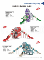 Magnus Climb and Slide Towers Geometric Climbing Structures with Multi-Exit Tube Slides
