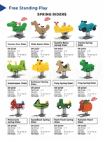 Freestanding playground riders designed for motion-based play, balance development, and early childhood engagement.