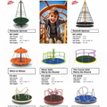 Dynamic rotational play elements designed to build balance, coordination, and social interaction.