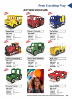 Freestanding play units designed to spark imagination through recognizable vehicle themes and role-based play.