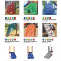Climbing components designed to provide vertical access, physical challenge, and developmental play across a range of deck heights and structure types.