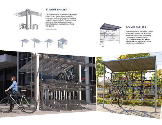 Stratus Shelter and Pocket Shelter - Covered Bicycle Parking Shelters