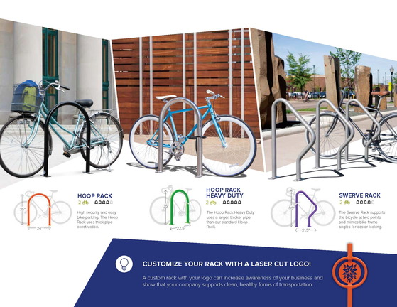Hoop Rack, Hoop Rack Heavy Duty and Swerve Rack - Commercial Bicycle Parking