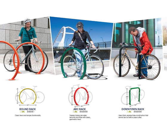 Round Rack, Arc Rack and Downtown Rack - Commercial Bicycle Parking Racks