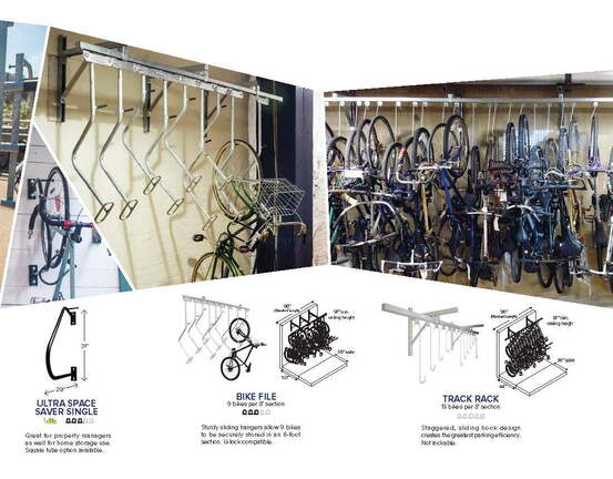 Vertical Bicycle Storage - Ultra Space Saver Single, Bike File and Track Rack