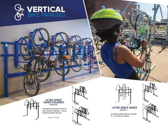 Ultra Space Saver Squared and Ultra Space Saver - Vertical Bicycle Parking Systems
