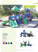 Twin Tops Playground System Model MX-22068 High-Capacity Multi-Level Play Structure
