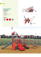 Double-Double Playground System Model MX-22071 Dual Slide Multi-Activity Structure